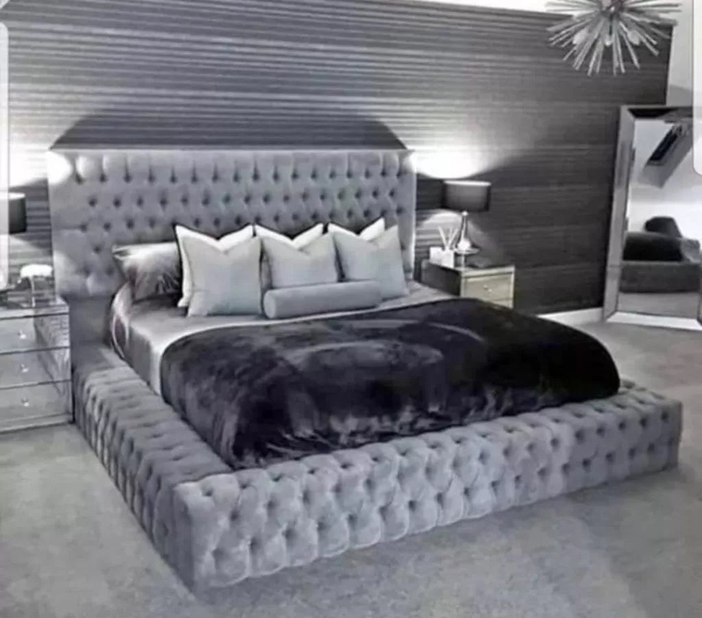 Ambassador Bed In Crushed Velvet