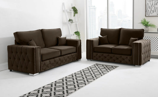 Alaska 3+2 Fullback Sofa in Brown