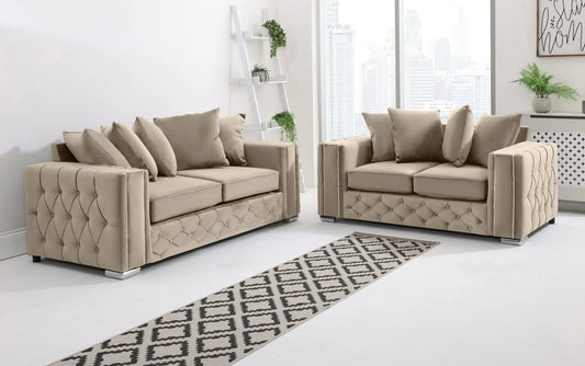 Alaska 3+2 Scatterback Sofa in Cream