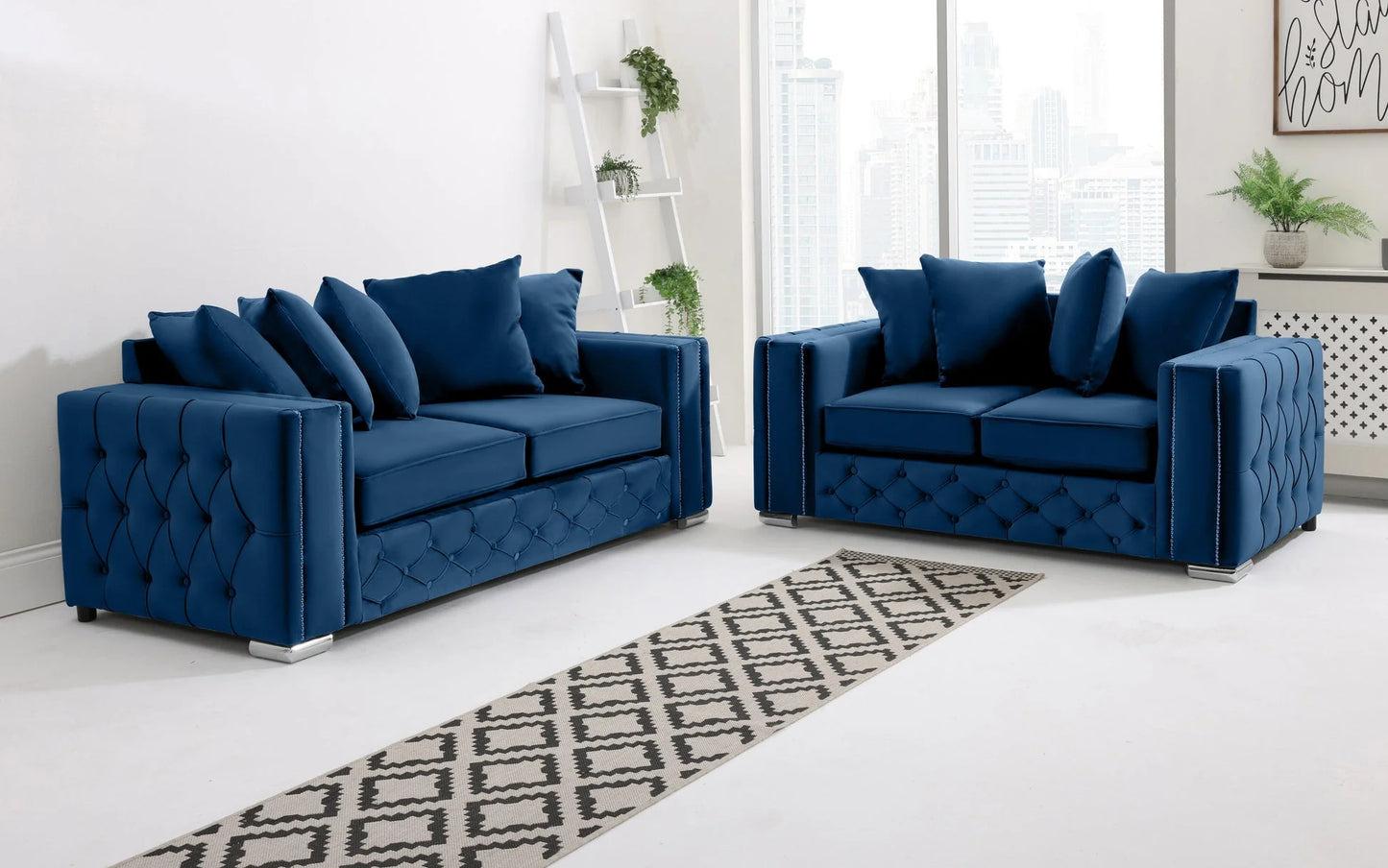 Alaska 3+2 Scatterback Sofa in Marine