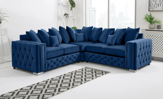 Alaska Corner Scatterback Sofa in Marine