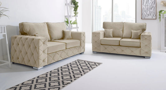 Ashton Fullback & Scatter Back 3+2 Sofa in Cream – Elegant & Comfortable