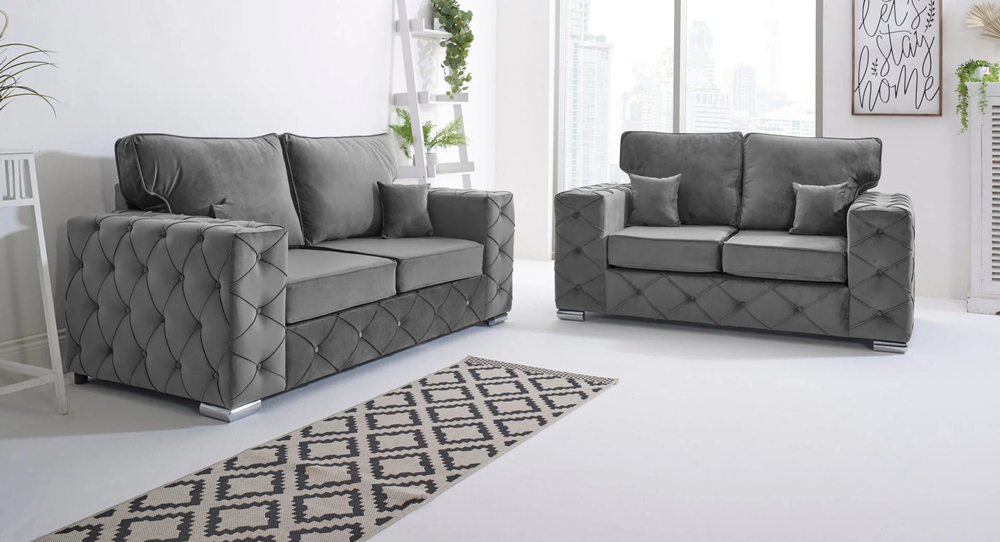 Ashton Fullback & Scatter Back 3+2 Sofa in Dark Grey – Timeless Elegance & Superior Comfort