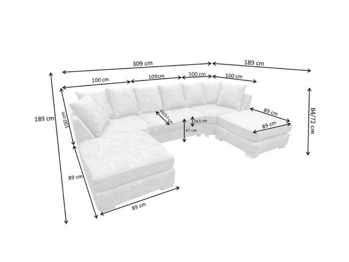 Bishop U-Shape Sofa – Luxe Comfort &amp; Modern Elegance