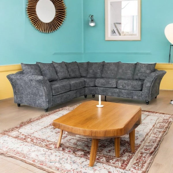 Harrison Corner Sofa – Modern 5-Seater in Chenille Upholstery