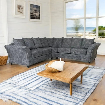 Harrison Corner Sofa – Modern 5-Seater in Chenille Upholstery