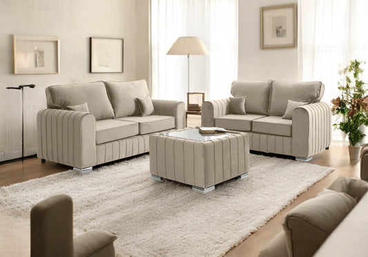 Lilly 3+2 Fullback Sofa in Cream – Subtle Sophistication with Unmatched Comfort