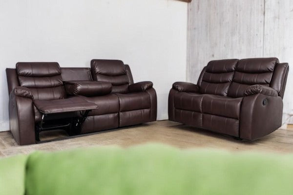 Roma Leather Recliner 3 & 2 Seater Sofa Set