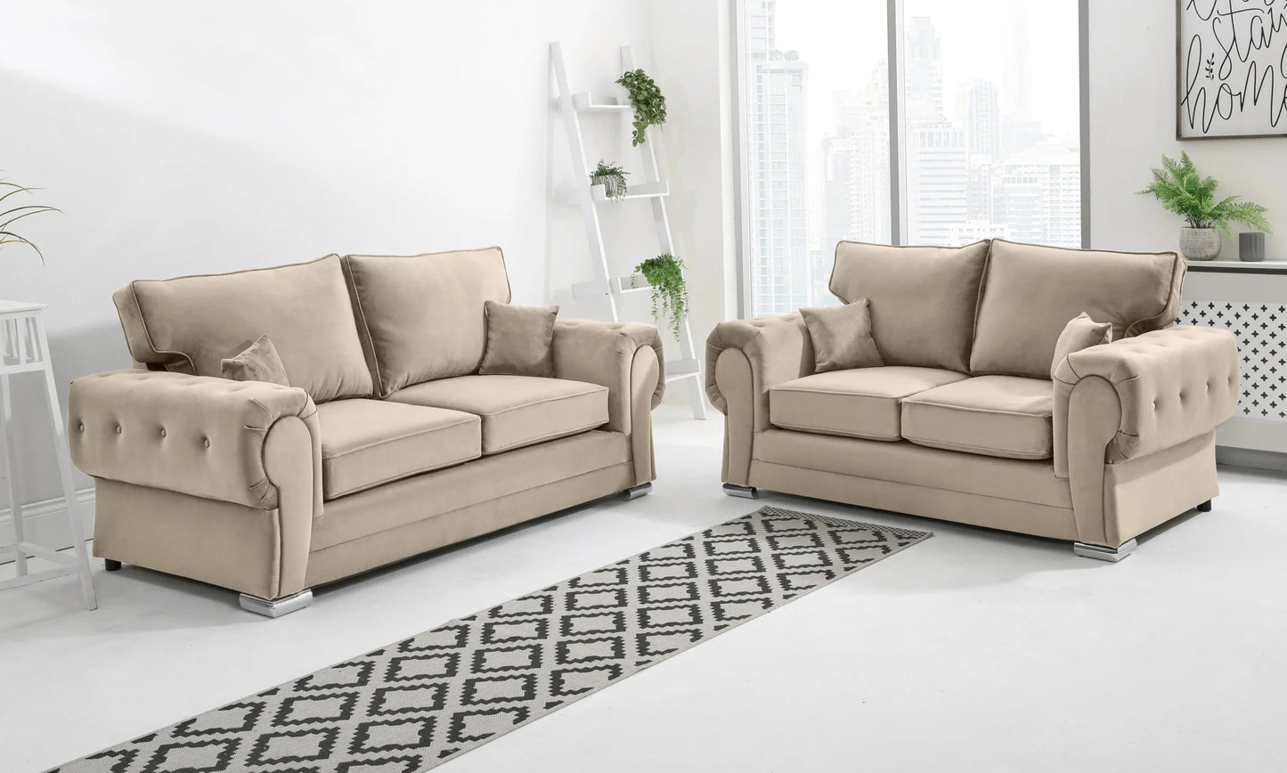 Verona 3+2 Fullback Sofa in Cream