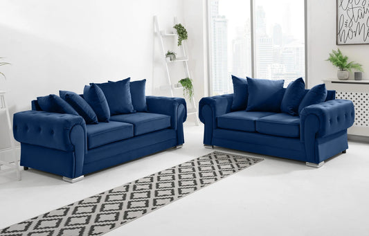 Verona 3+2 Scatterback Sofa in Navy