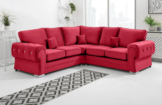 Verona Corner Fullback Sofa in Red