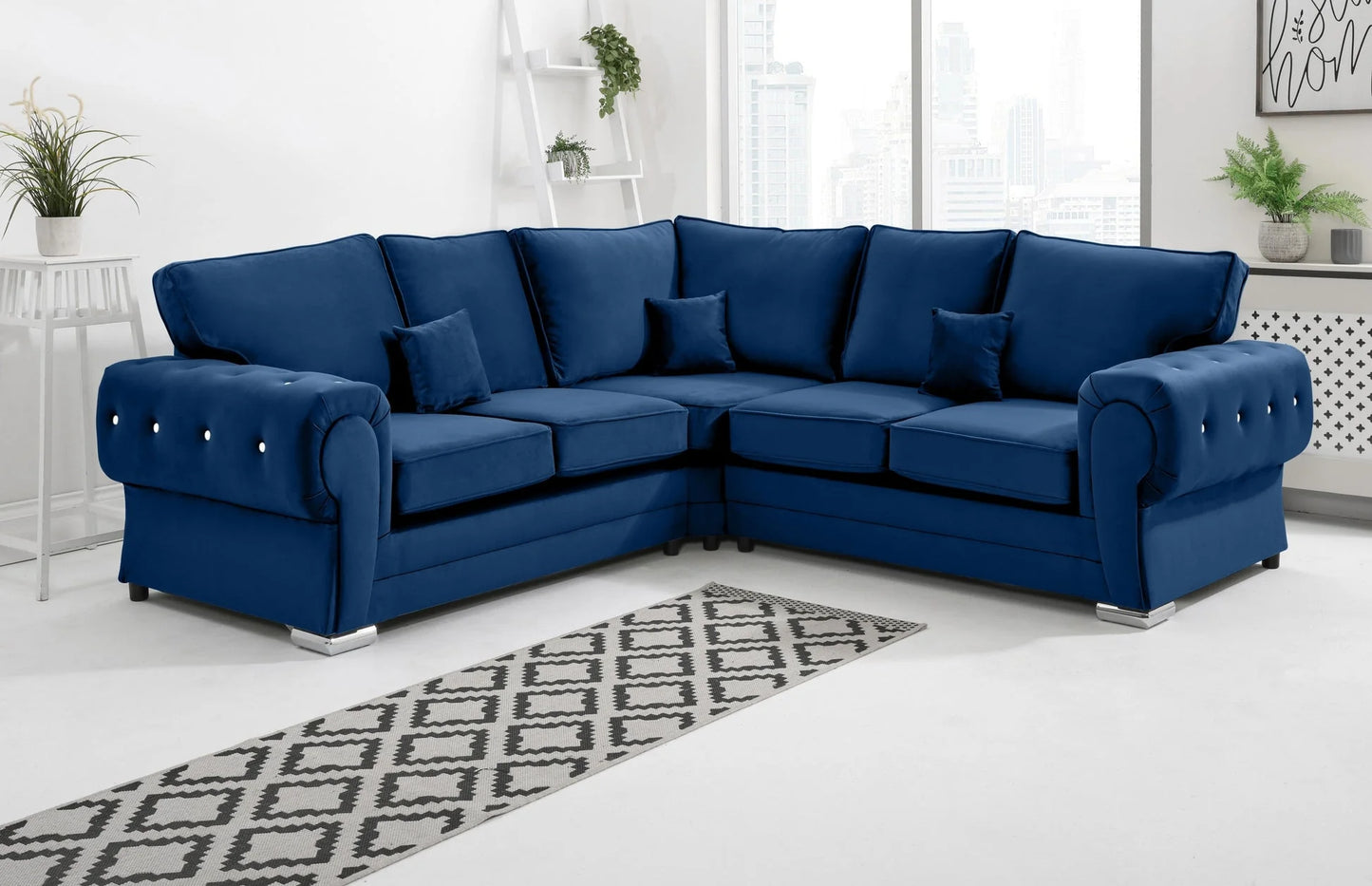 Verona Corner Fullback Sofa in Marine